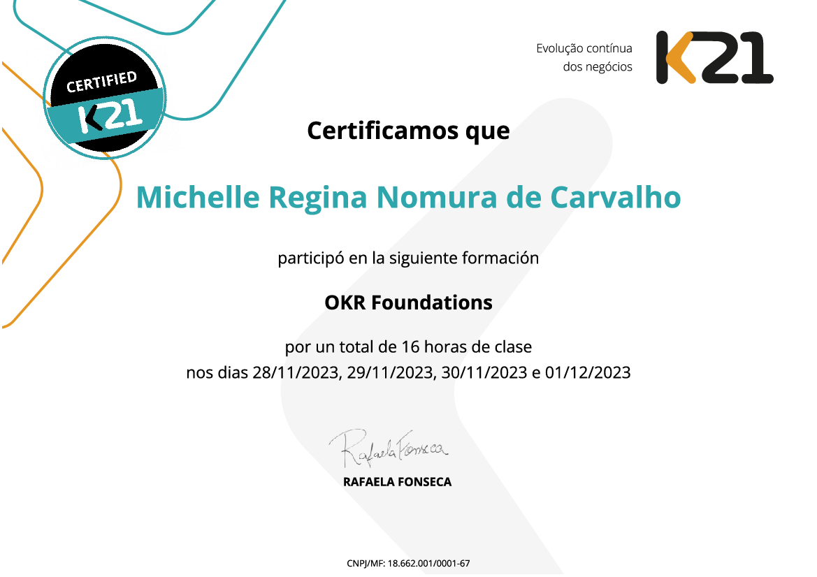 Certificado K21